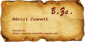 Bérczi Zsanett névjegykártya